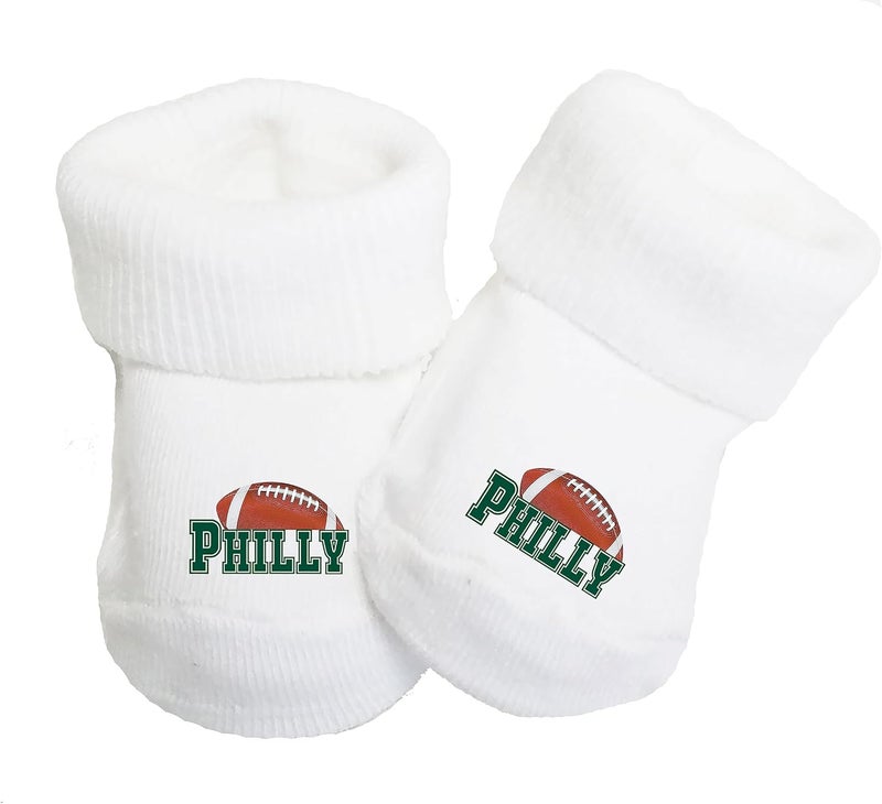 Future Tailgater Baby Toe Bootie Socks for Philadelphia Fans - Image 1
